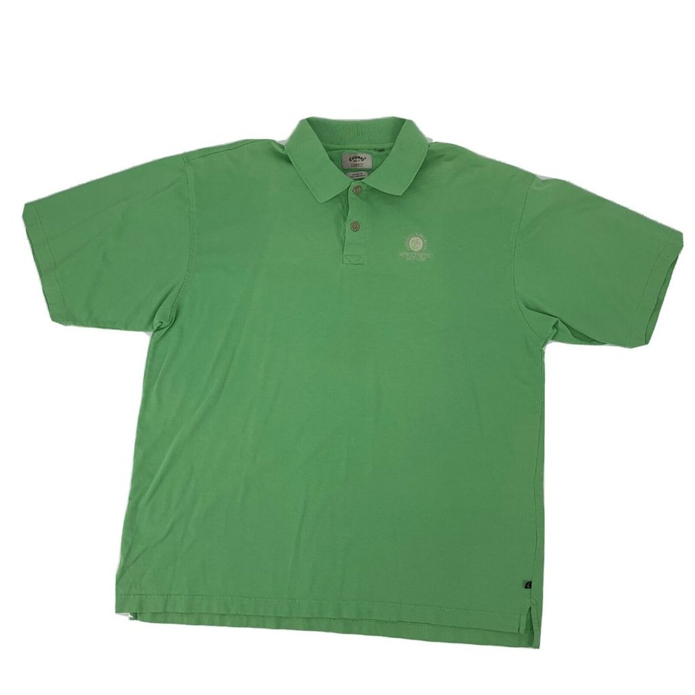 Men's Callaway Golf Short Sleeve Polo Shirt Green XL Myrtlewood Golf Club